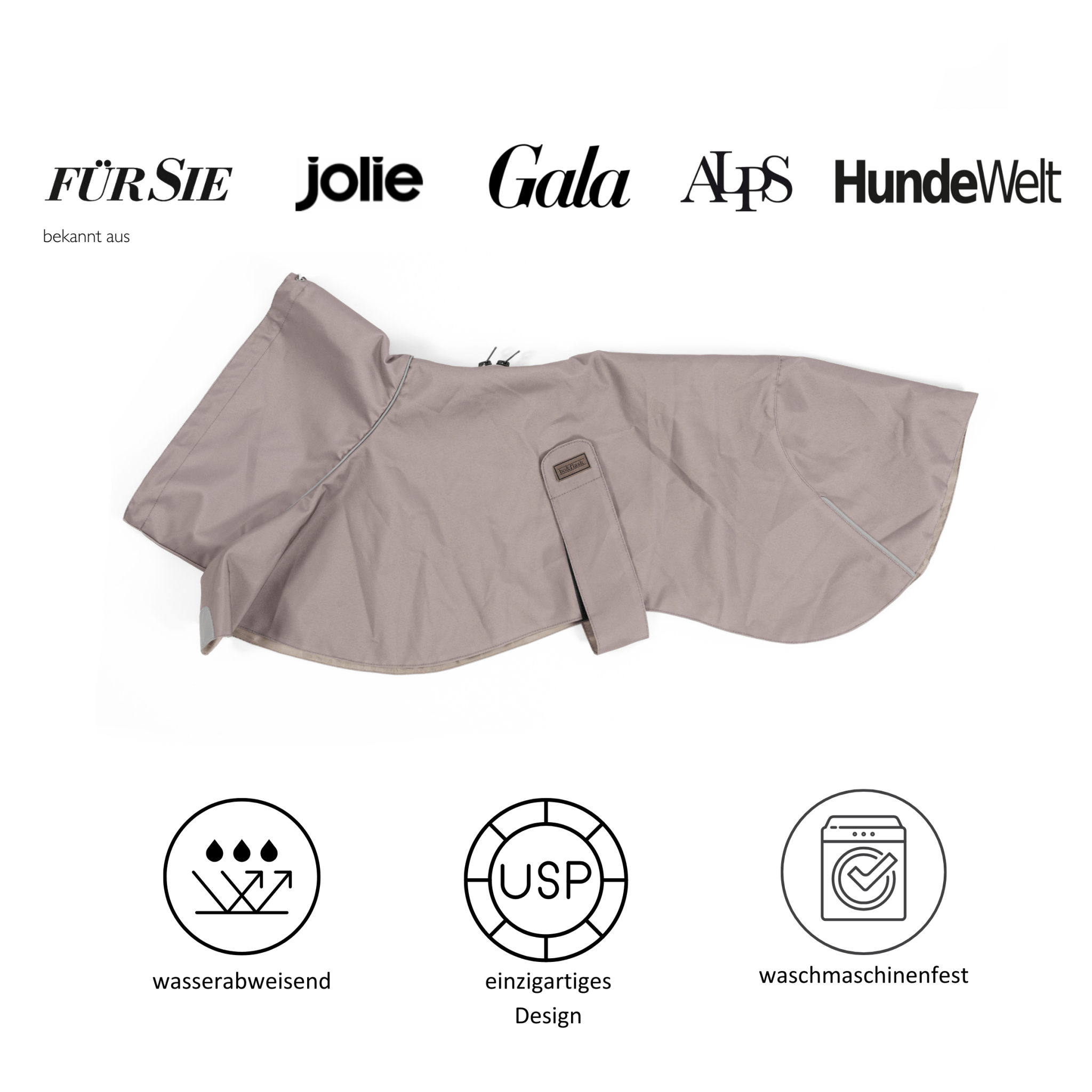 Dog Raincoat Minneapolis "Taupe"